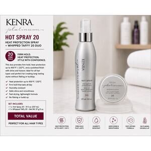 Kenra Platinum Hot Spray 20 & Whipped Taffy 20 Styling Duo